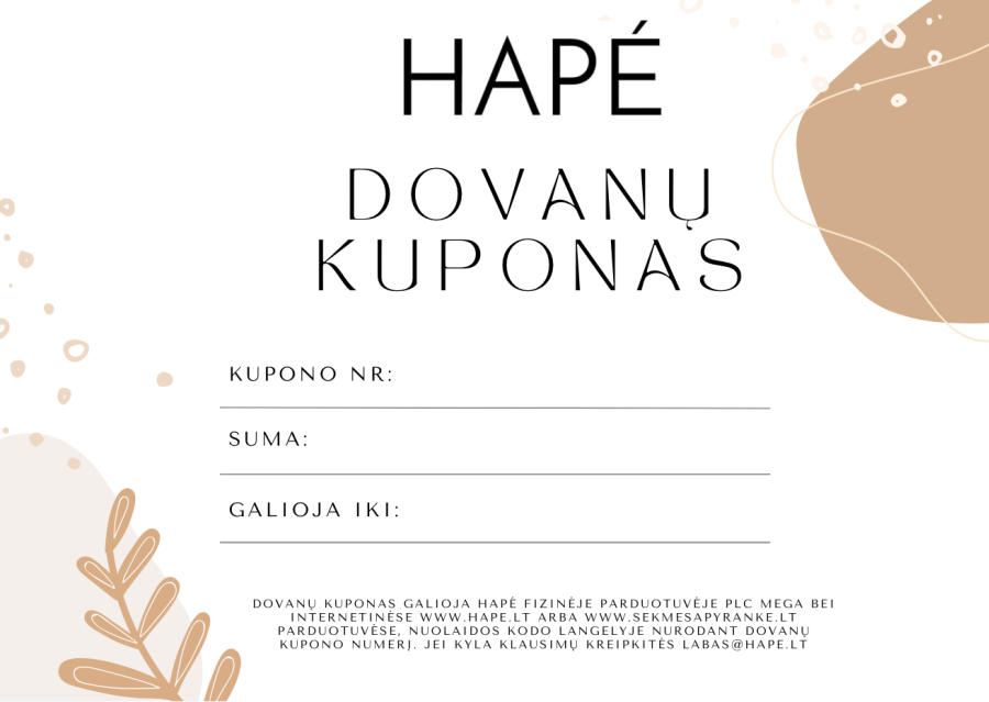 DOVANŲ KUPONAS 