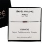 Sėkmės apyrankė AVINUI • Granatas • Juodas siūlas