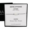 Sėkmės apyrankė DVYNIAMS • Agatas • Juodas siūlas 