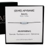 Sėkmės apyrankė ŽUVIMS • Akvamarinas • Juodas siūlas