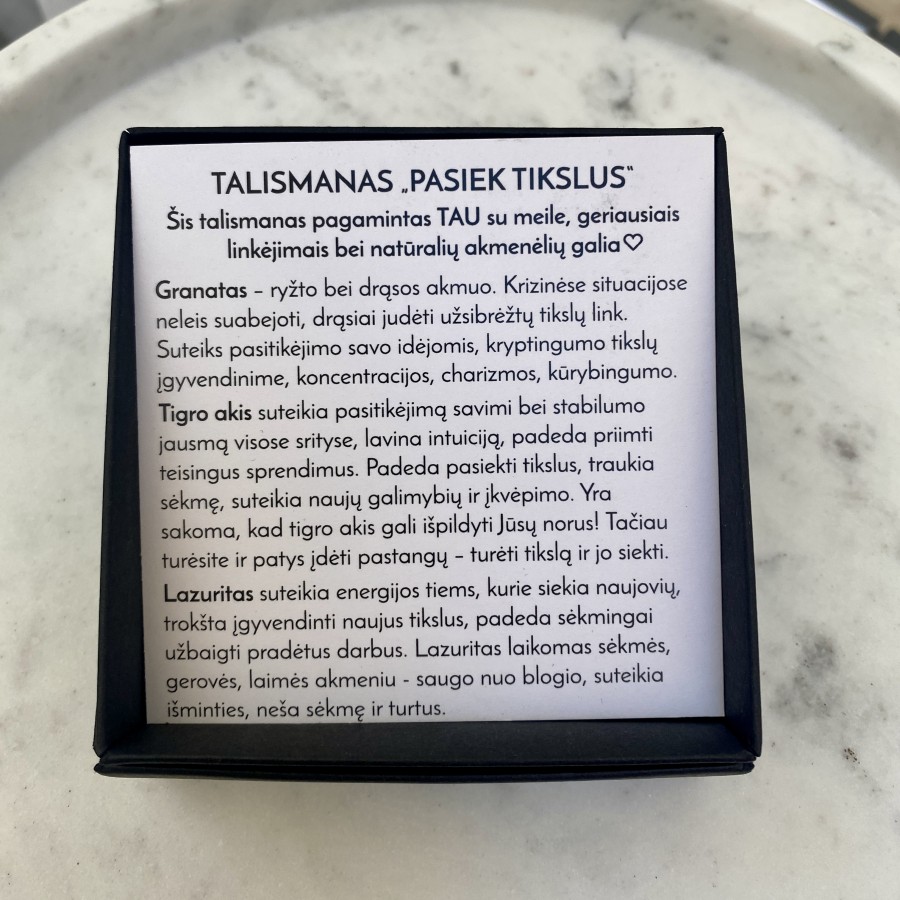 Sėkmės apyrankė "PASIEK TIKSLUS" TALISMANAS 